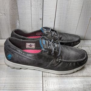 Skechers Women's Boat Shoes Loafers Slip On Gray